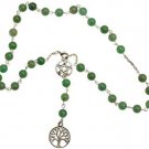 Aventurine Pentagram/ Tree witch's ladder necklace