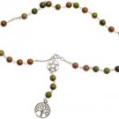 Unakite Pentagram/ Tree necklace