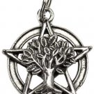 Tree Pentagram pewter pendant