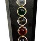 Black Tourmaline 7 Chakra Pencil pendant