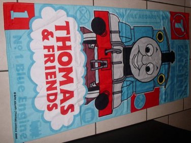 New THOMAS THE TRAIN Tank Engine BEACH TOWEL Bath Blue