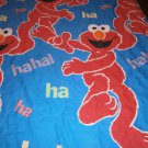 USED Pre-owned TWIN Single COMFORTER SESAME STREET ELMO Children Blue Laughing