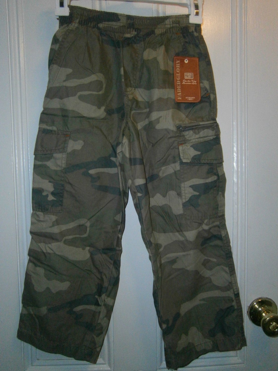 New FADED GLORY Originals PANTS CAMO Camouflage Cargo Boys Size 6