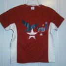 New GYMBOREE SHIRT Tops Sz 5 Red Short Sleeves Stars & Stripes Eagle Bird