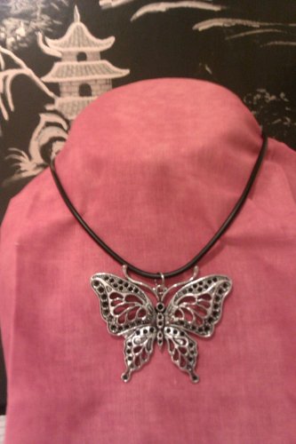Antique Silver Butterfly pendant