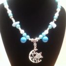 Blue Moon beaded necklace