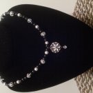 silver/black snowflake pendant