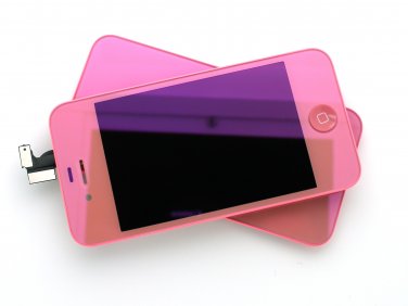 LCD iPhone 4S Mirrored BABY PINK Digitizer Full Set Assembly Home Button Tools