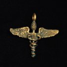 Hermes caduceus pendant, Talisman, pagan Amulet Medium