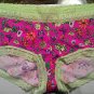 Victoria's Secret Lace Waist Low Rise Boy Short NWT Green/Pink MEDIUM