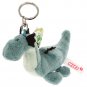 NICI Dragon Sea Creature Blue and Gray Key Chain