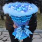 Teddy Bear Doll Cartoon Bouquet UK Sale Valentine's Day Wedding Birthdays Gift - Blue
