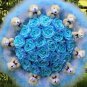 Wholesale Cartoon Bouquet Teddy Bear Doll Bouquet Valentine's Day Wedding Birthdays Gift - Blue