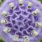 Wholesale Cartoon Bouquet Teddy Bear Doll Bouquet Valentine's Day Wedding Birthdays Gift - Purple