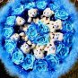 Wholesale Cartoon Teddy Bear Doll Bouquet Flower Valentine's Day Wedding Birthdays Gift - Blue