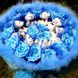 Wholesale Cartoon Teddy Bear Doll Bouquet Flower Valentine's Day Wedding Birthdays Gift - Blue