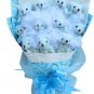 Hot Sale Teddy Bear Dolls Bouquet Valentine's Day Wedding Birthdays Gift - Blue