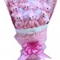 Hot Sale Teddy Bear Dolls Bouquet Valentine's Day Wedding Birthdays Gift - Pink