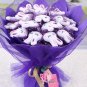 Catoon Bouquet Love Rabbit Doll Bouquet Sale Valentine's Day Wedding Birthdays Gift - Purple