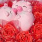 New Romantic Pig Bouquet for Wedding,Valentine, Birthday Gift- Red