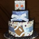 Clemson or USC Football Diaper Cake