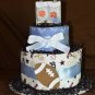 Clemson or USC Football Diaper Cake
