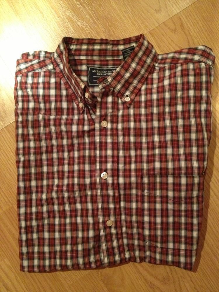 American Eagle Outfitters Mens LS Button Down Shirt - Size Large