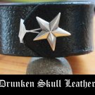 Leather Cuff with Nautical Star and tooled background