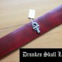 Deep red leather cuff with Ankh concho