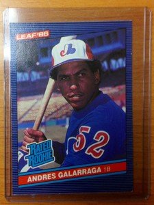 ANDRES GALARRAGA Expos Rockies 1986 Leaf rookie card