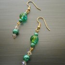 Green Drop Earrings