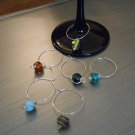 Polished Stone Wine Glass Charms