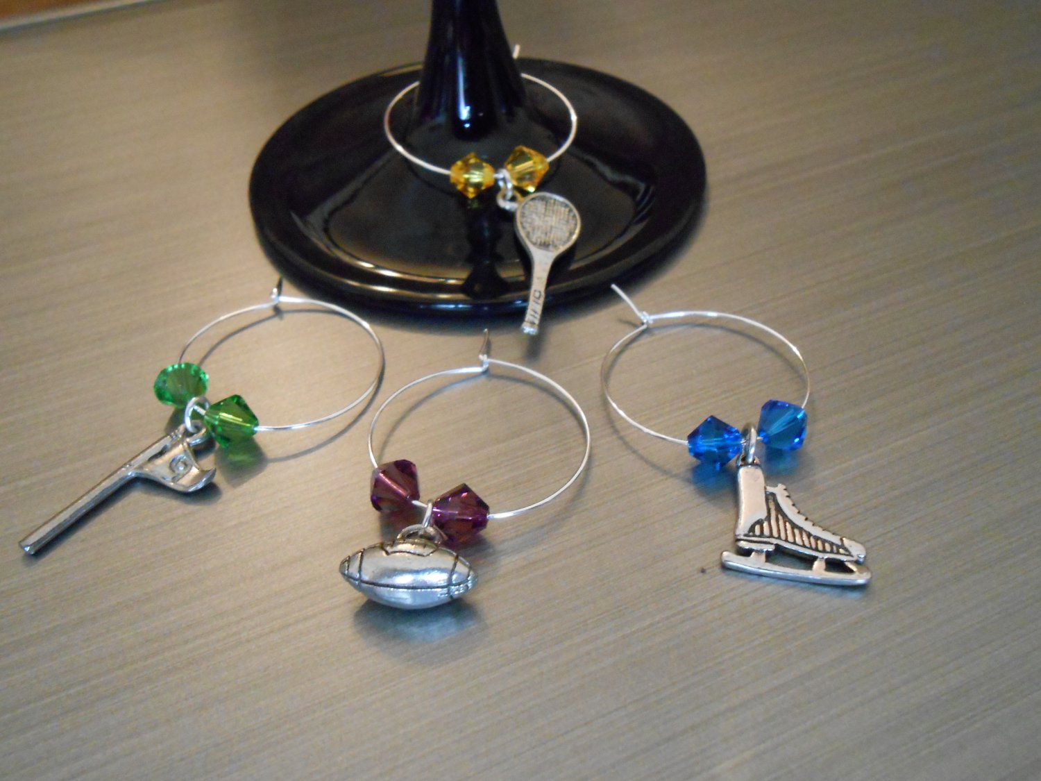Sports Wine Glass Charms