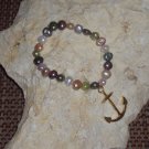 Gold Anchor Charm Bracelet