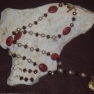 Long necklace brown
