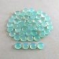 Certified AAA Quality 10 Pieces Natural Aqua Chalcedony 10 mm Round Cabochon