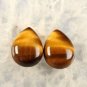 Certified Lot of 25 Pieces AAA Quality Tiger Eye 8x12 m.m. Pear Cabochon