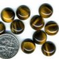 Certified Lot of 25 Pieces AAA Quality Yellow Tiger Eye 6 m.m. Round Cabochon
