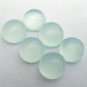 Certified Lot of 25 Pieces AAA Quality Aqua chalcy 9x9 m.m. Round Cabochon