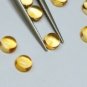 Certified Lot of 25 Pieces AAA Quality Citrine 4*4 M.M. Round Cabochon Calibarated