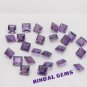 Cartified AAA Quality 25 Pieces Natural Amethyst 9 mm Square Loose Faceted Gemstones