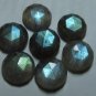 Certified Lot of 25 Pieces AAA Quality Labradorite 12x12 mm Round Rose Cut Gemstones