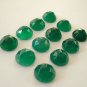 Certified Lot of 25 Pieces AAA Quality Green Onyx 11x11 m.m. Round Rose cut