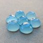 Certified Lot of 25 Pieces Blue Chalcedony 10x10 M.M. Round Loose Rose Cut Calibrated