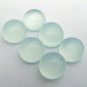 Certified Lot of 15 Pieces AAA Quality Aqua chalcy 10x10 m.m. Round Cabochons