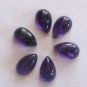 Certified AAA Quality 15 Pieces Natural Amethyst 7x10 mm Pear Cabochon