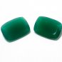 Certified Green Onyx AAA Quality 9x11 mm Faceted Cushion 2 pcs Pair