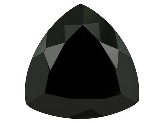 Certified Natural Black Spinel AAA Quality 9 mm Faceted Trillion  25 pcs lot