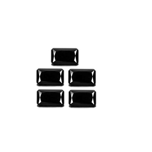 Certified Natural Black Spinel AAA Quality 9x7 mm Faceted Octagon  5 pcs lot