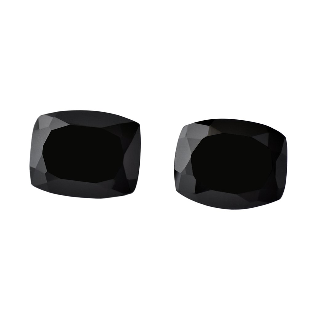 Certified Natural Black Spinel AAA Quality 8 mm Faceted Cushion  5 pcs lot